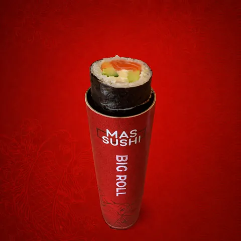 Big Roll Maki Saumon de Mas Sushi : le tube rouge garni