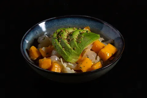 Tartare de daurade et mangue avocat de Mas Sushi