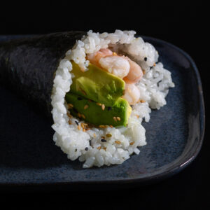 Temaki crevette avocat (1pcs)